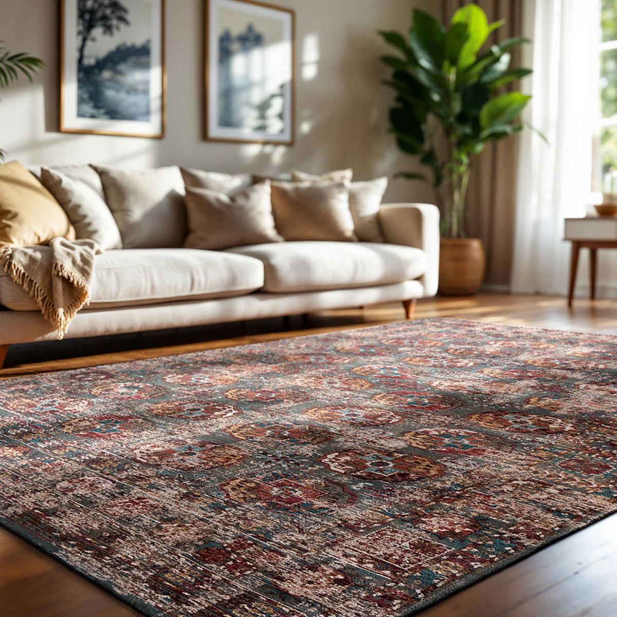 TEPPICH Almati Antiquarian Kasak 240/340 cm - Braun, Textil (240/340cm) - Louis De Poortere