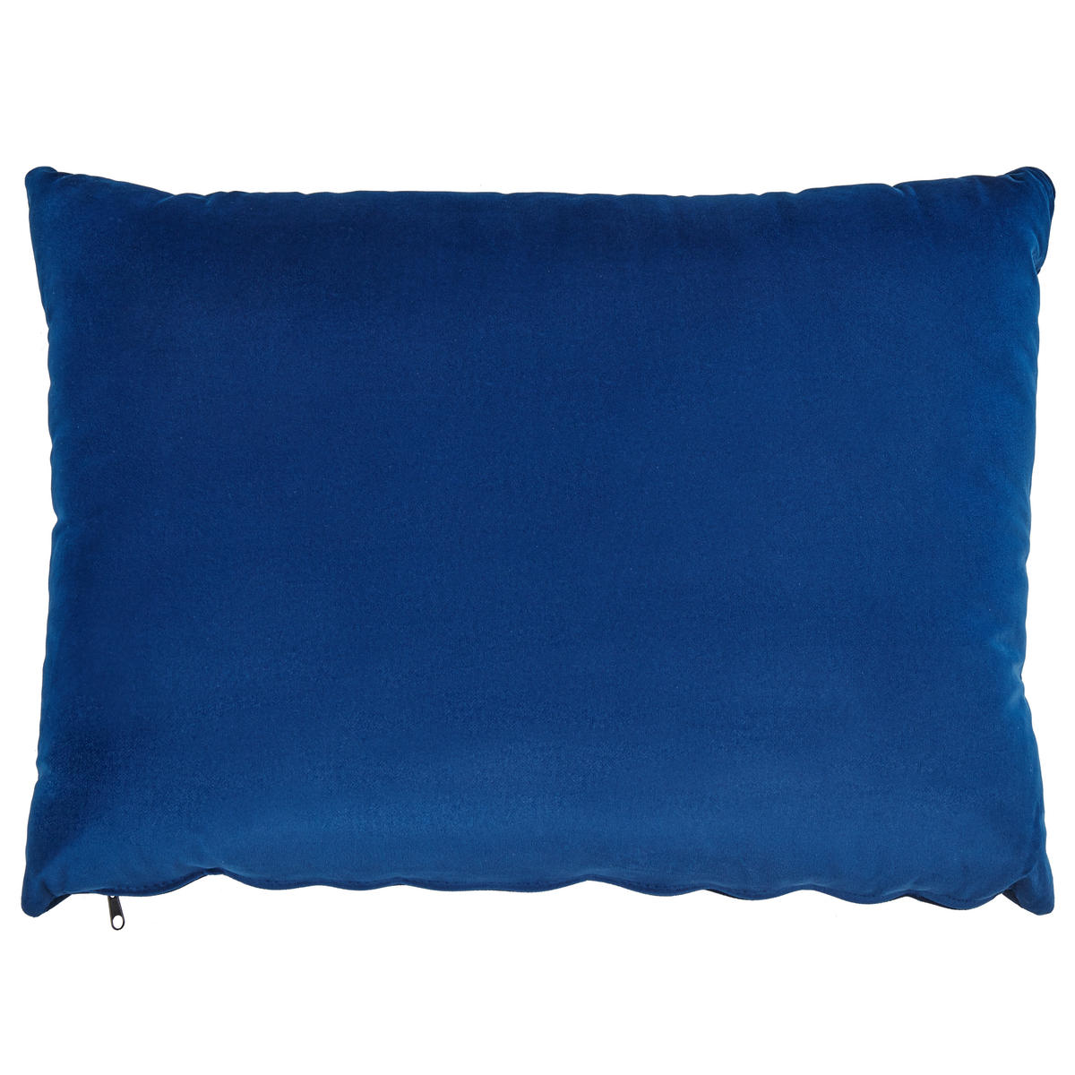 CHAISELONGUE Samtstoff Marineblau/schwarz Gueret - Blau/Schwarz, Textil (120/73/165cm) - Beliani