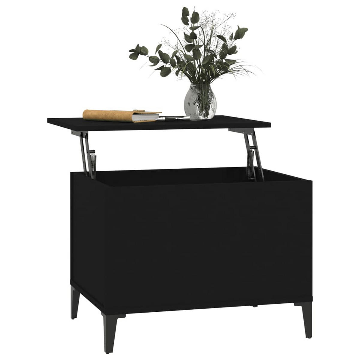 COUCHTISCH Schwarz 60x44,5x45 cm Holzwerkstoff - Schwarz, Holzwerkstoff (60/44.5/45cm) - furnicato