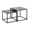 COUCHTISCH 2ER Set quadratisch Schwarz - Schwarz, Holzwerkstoff (50/50/43cm) - Home Collective