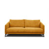 SOFA VILT 3-Sitzer, honig - Schwarz/Honig, Holzwerkstoff/Kunststoff (202/89/94cm) - Courtois Laville
