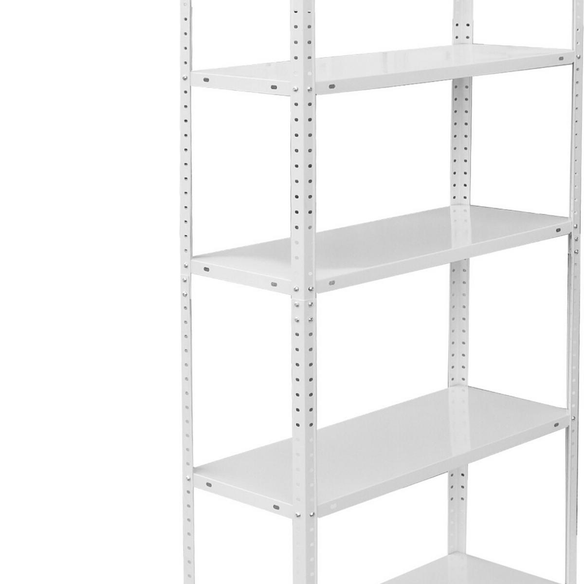 LAGERREGAL - Weiß, Kunststoff/Metall (75/150/30cm) - Relaxdays