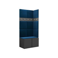 GARDEROBEN-SET Orion I - Blau/Graphitfarben, Holzwerkstoff/Kunststoff (84/186/46cm) - MIRJAN24