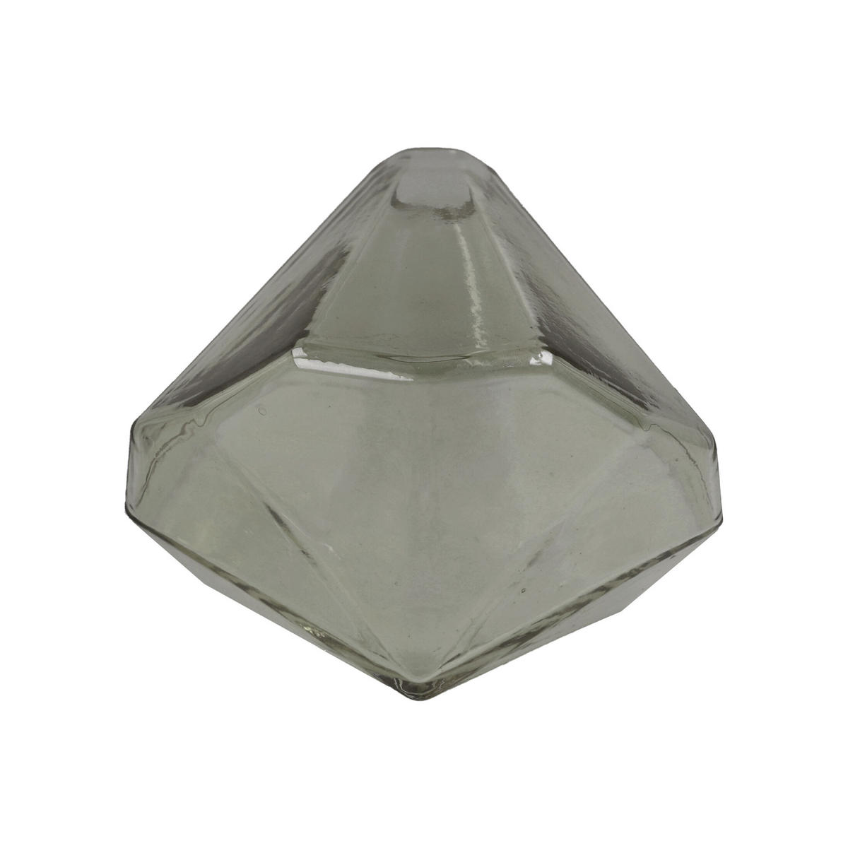 VASE Diamond grey, Glas, Grau, 12 cm - Grau, Glas (12cm) - Goebel