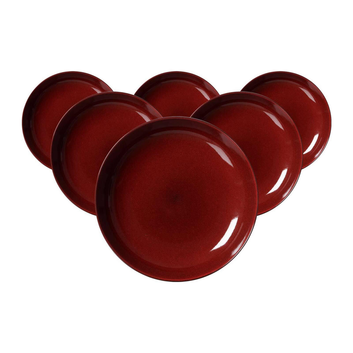 SUPPENTELLER Gambia rot ø 14,5 cm 6er Set - Rot, Keramik (23cm) - Ritzenhoff Breker