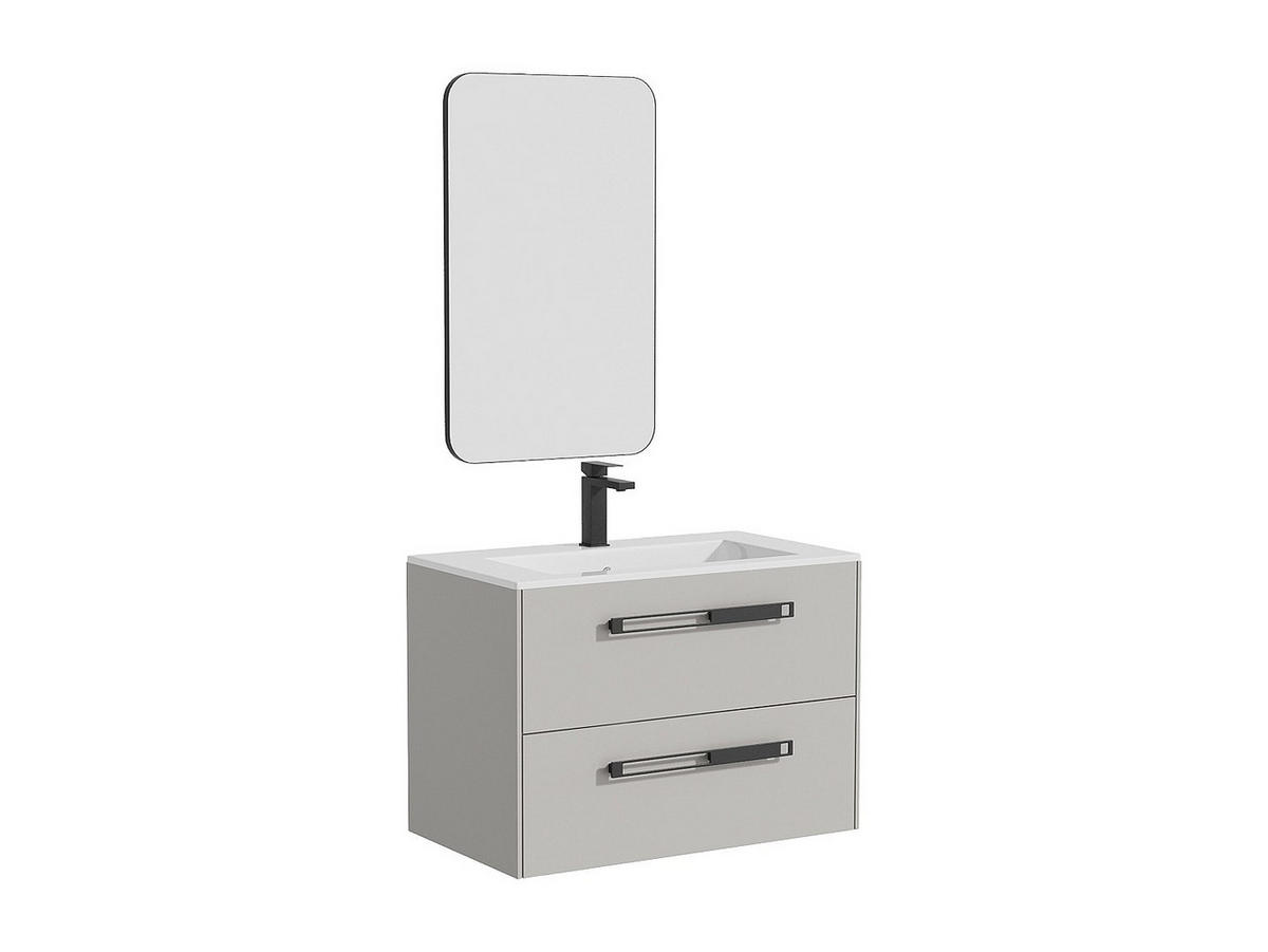 EINZELWASCHTISCH - 79.4 cm x 45.5 cm - holz - grau Felna - Grau, Holz (79.4/55/45.5cm) - Vente-Unique