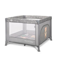 LAUFSTALL Play`n Relax grau 100 x 100 cm, seitliche Öffnung, Matratze, Tragetasche, Babyreisebett - Grau, Metall (100/75/100cm) - Lorelli