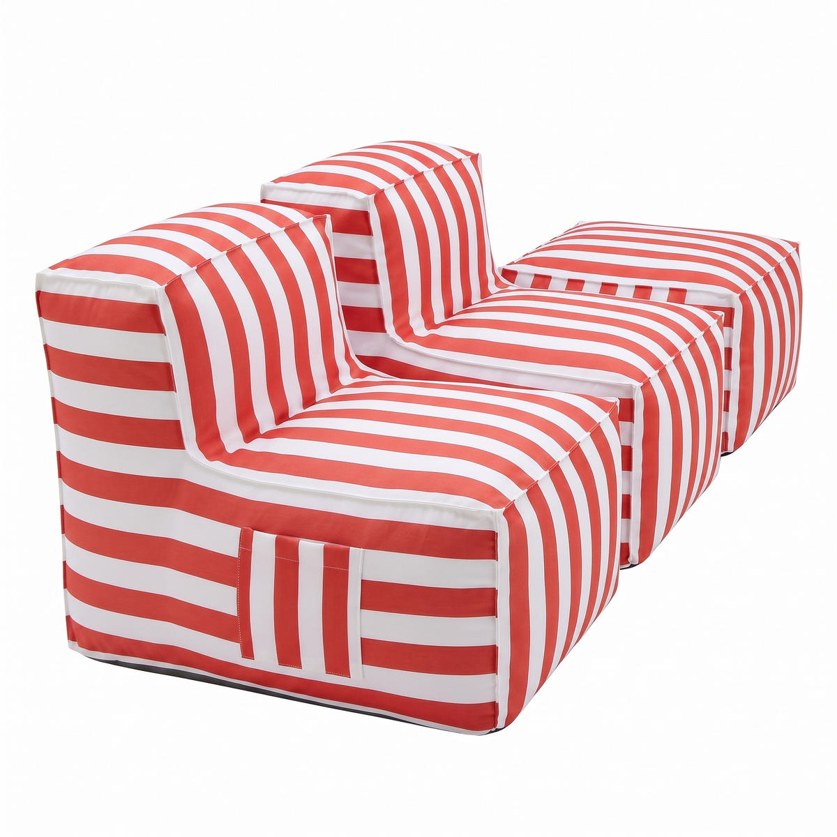 GARTENLOUNGE-SET SOFT SET 4 Orange - Orange, Textil - Muffo