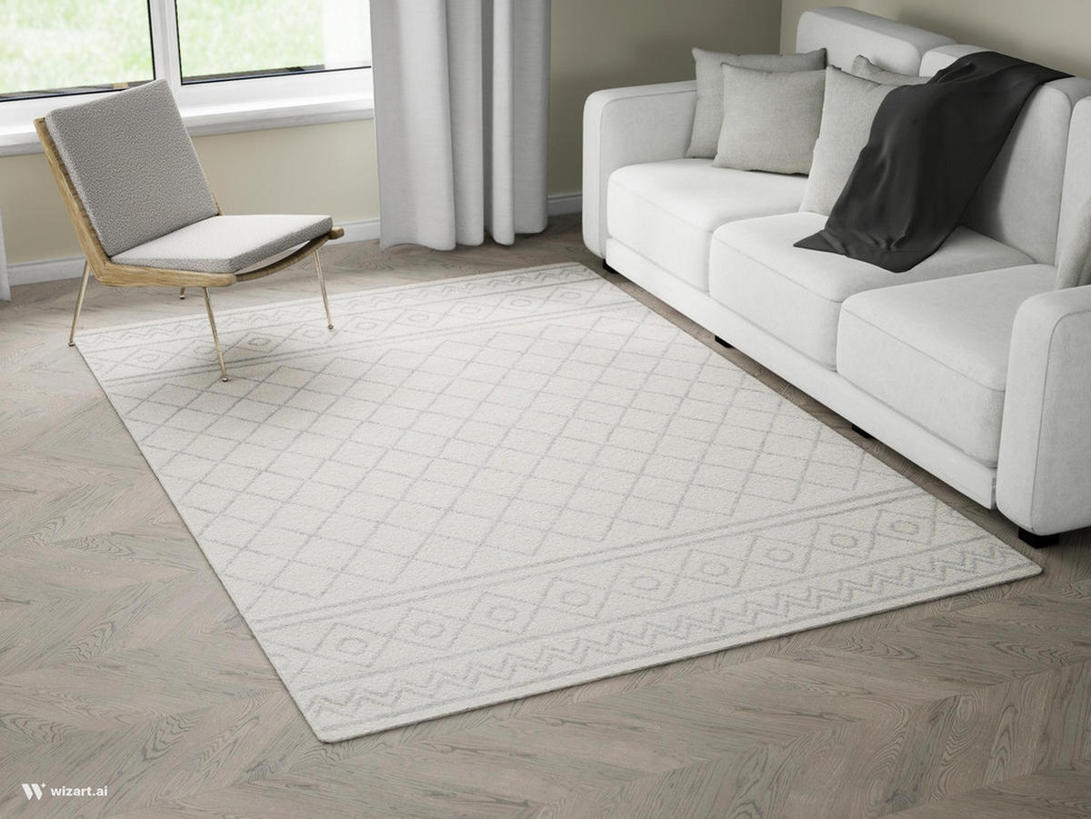 HEATSET-TEPPICH Firenze Weiß/Hellgrau 200x290 cm - Multicolor, Textil (200/290cm) - Vercai Rugs