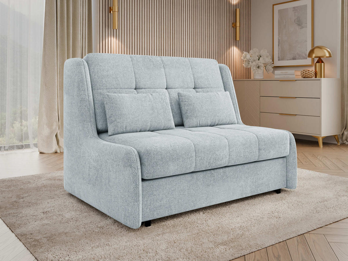 SCHLAFSOFA Viva Elite II - Hellgrau/Schwarz, Holz/Metall (126/85/98cm) - MIRJAN24