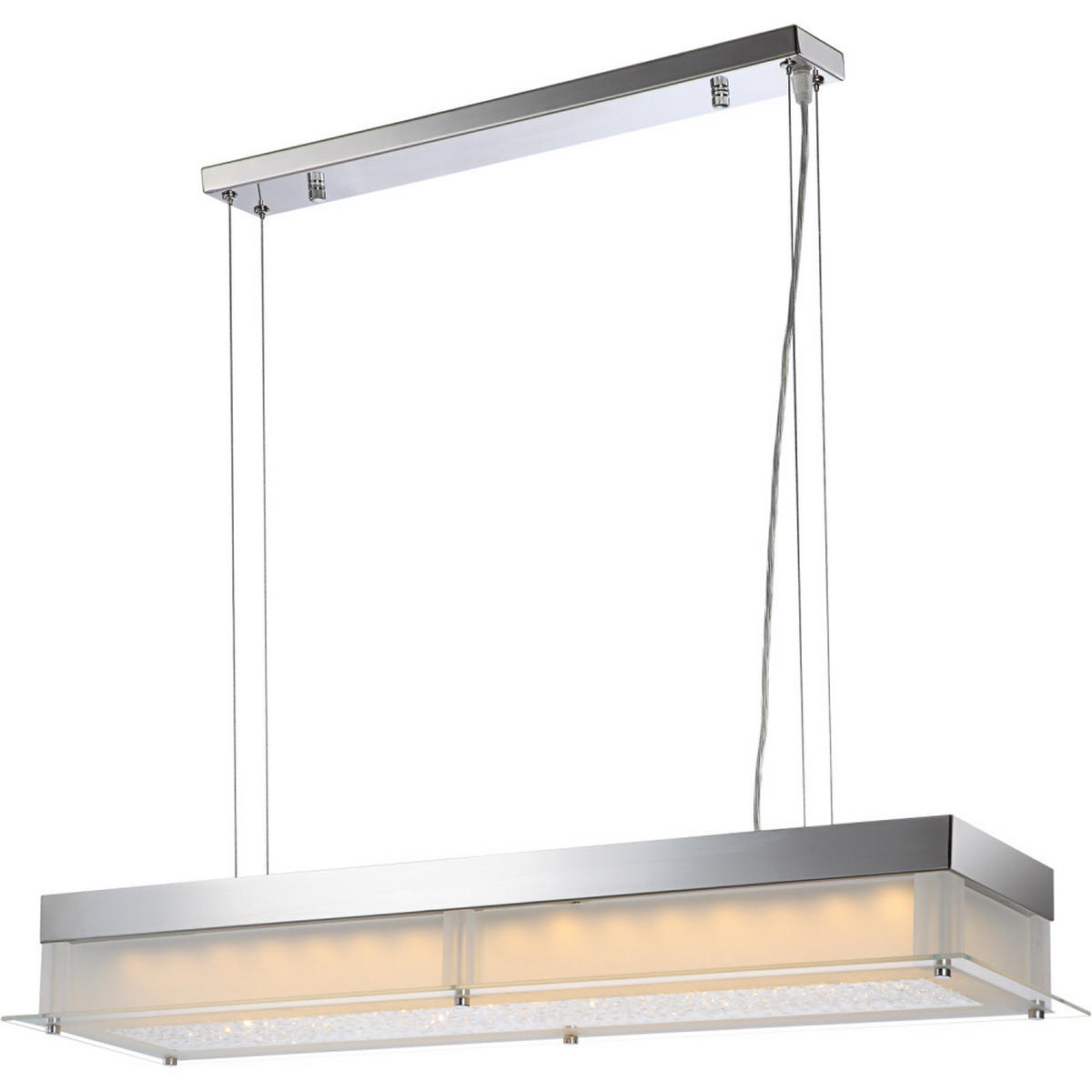 LED HÄNGELEUCHTE Chrom Silber SOKRATES - Silberfarben, Glas (80/20/93cm) - Globo Lighting