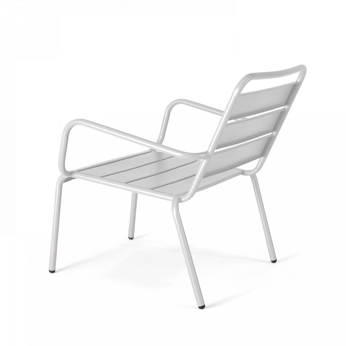 RELAXSESSEL, Weiß - Weiß, Metall (65/76/70cm) - Oviala