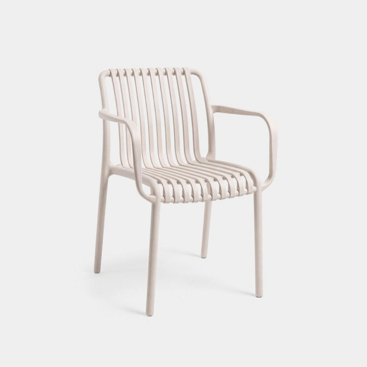 STUHL FÜR DRAUSSEN Ollie Beige 57 cm x 80 cm - Beige, Kunststoff (57/80/61cm) - Klast Home