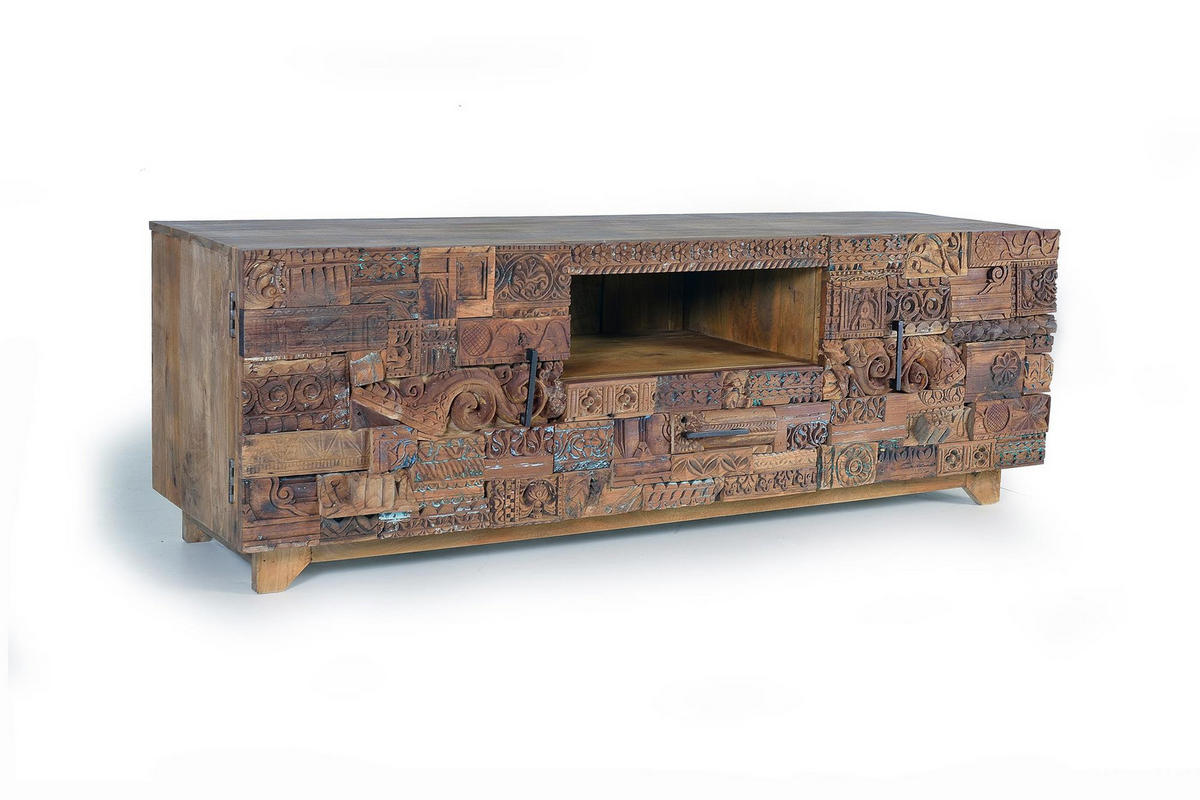 TV-SCHRANK aus recyceltem Mangoholz - Braun, Holz (180/60/50cm) - Giner y Colomer