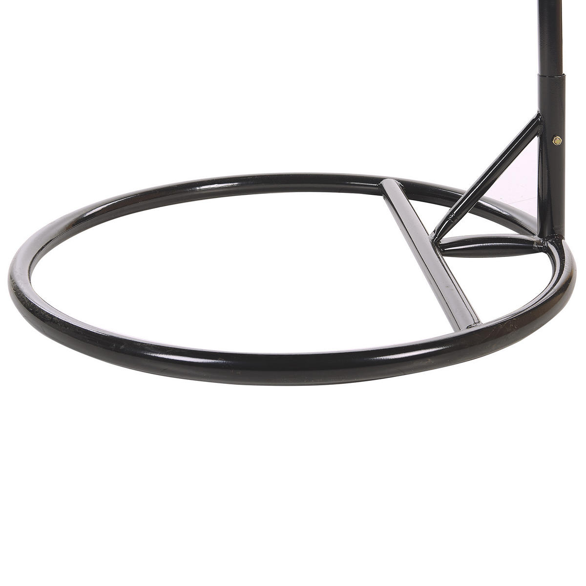HÄNGESESSEL mit Gestell PE Rattan natürlich 97 cm Casoli - Naturfarben, Kunststoff (97/199/97cm) - Beliani