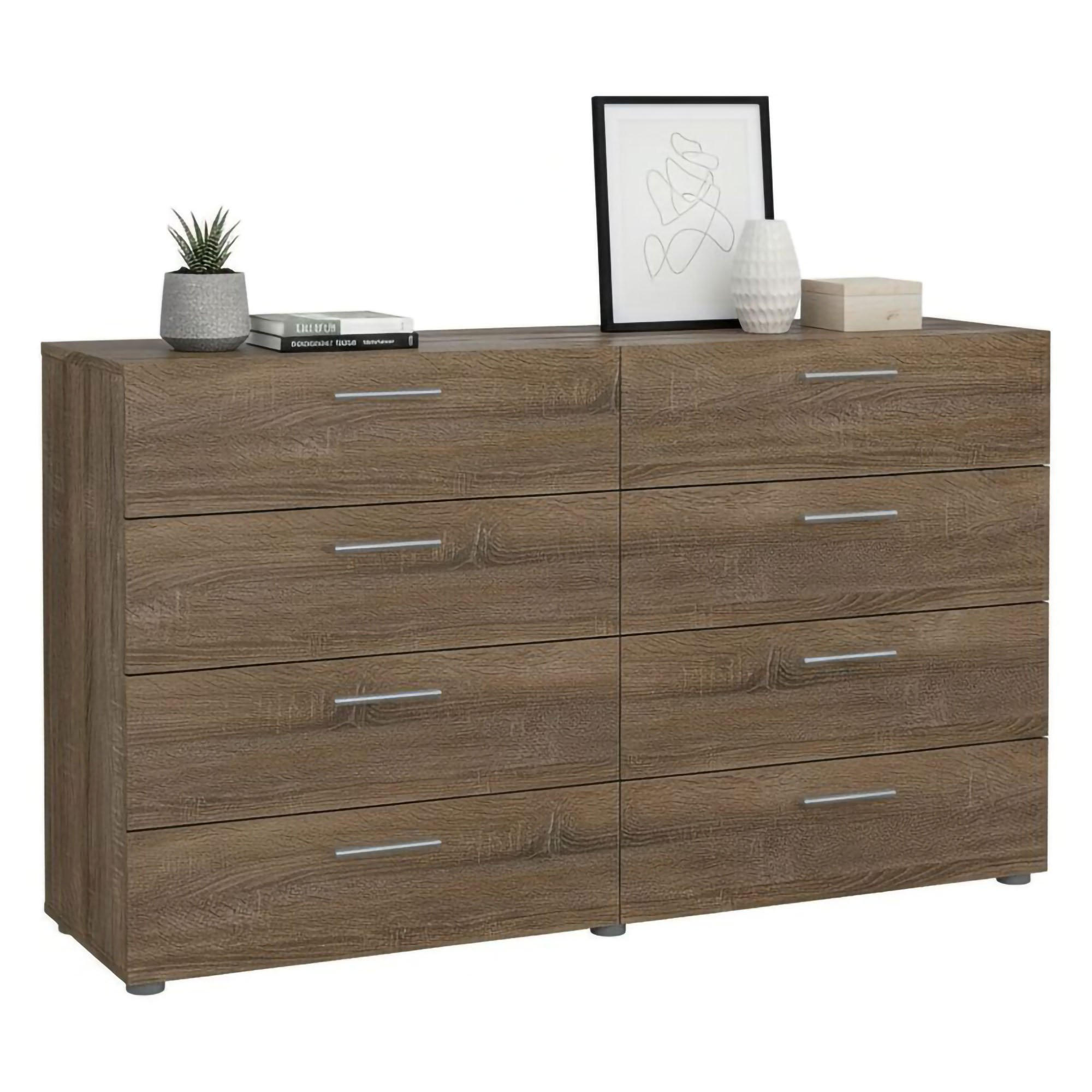 KOMMODE Eiche 40/140/81.7 cm - Braun, Holzwerkstoff (140/82/40cm) - DMORA