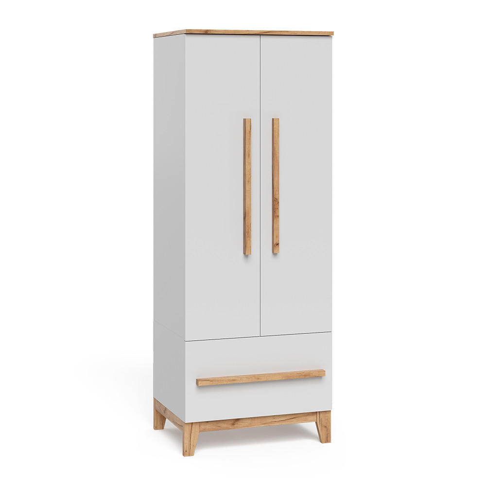 KINDERKLEIDERSCHRANK Malia Weiß/Artisan 70 x 186.8 cm - Weiß, Holzwerkstoff (70/186.8/53.4cm) - VitaliSpa