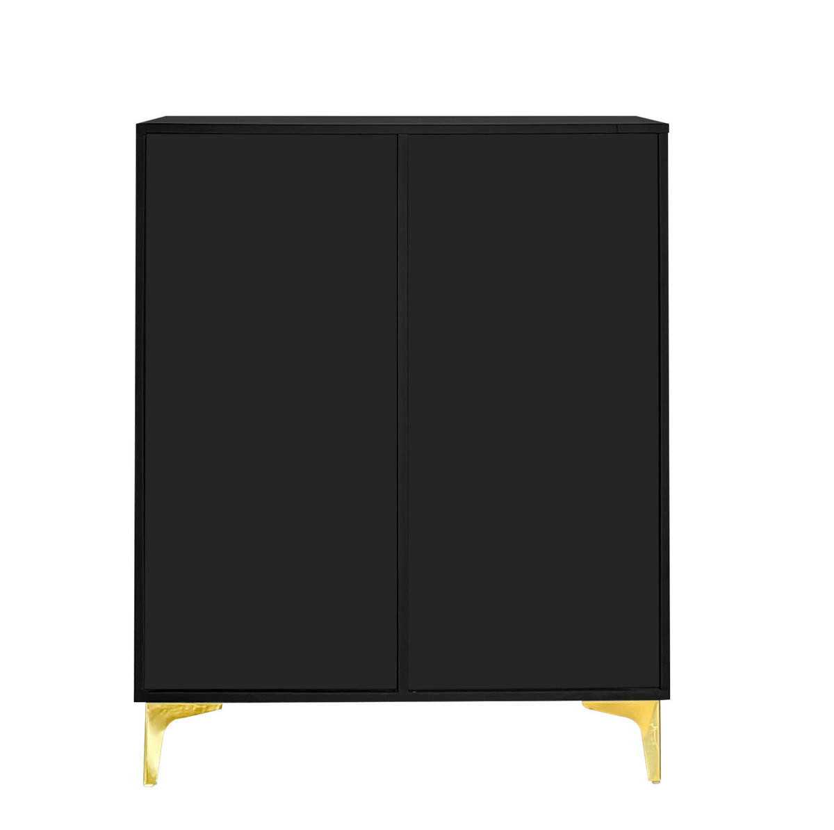 SIDEBOARD 83/35/101 cm in Schwarz mit 2 Türen und 2 Schubladen - Schwarz, Holzwerkstoff (83/101/35cm) - Flora Grace