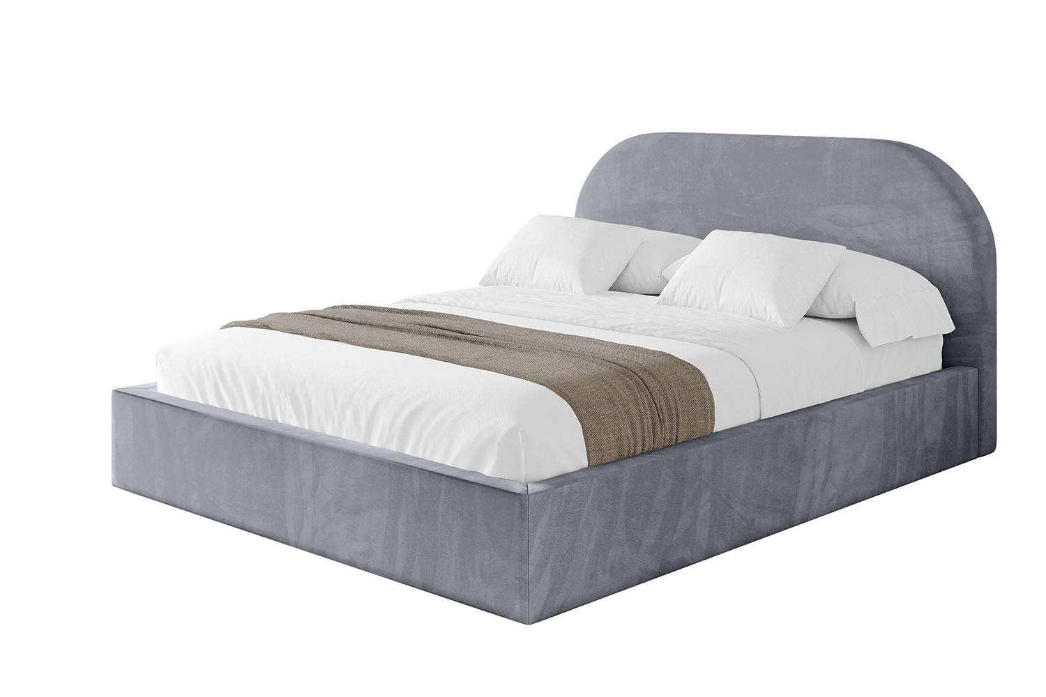 POLSTERBETT mit Bettkasten und Lattenrost, Boxbett ohne Matratze - TIVON 180x200 Grau - Grau, Holzwerkstoff/Textil (180/200cm) - ALTDECOR