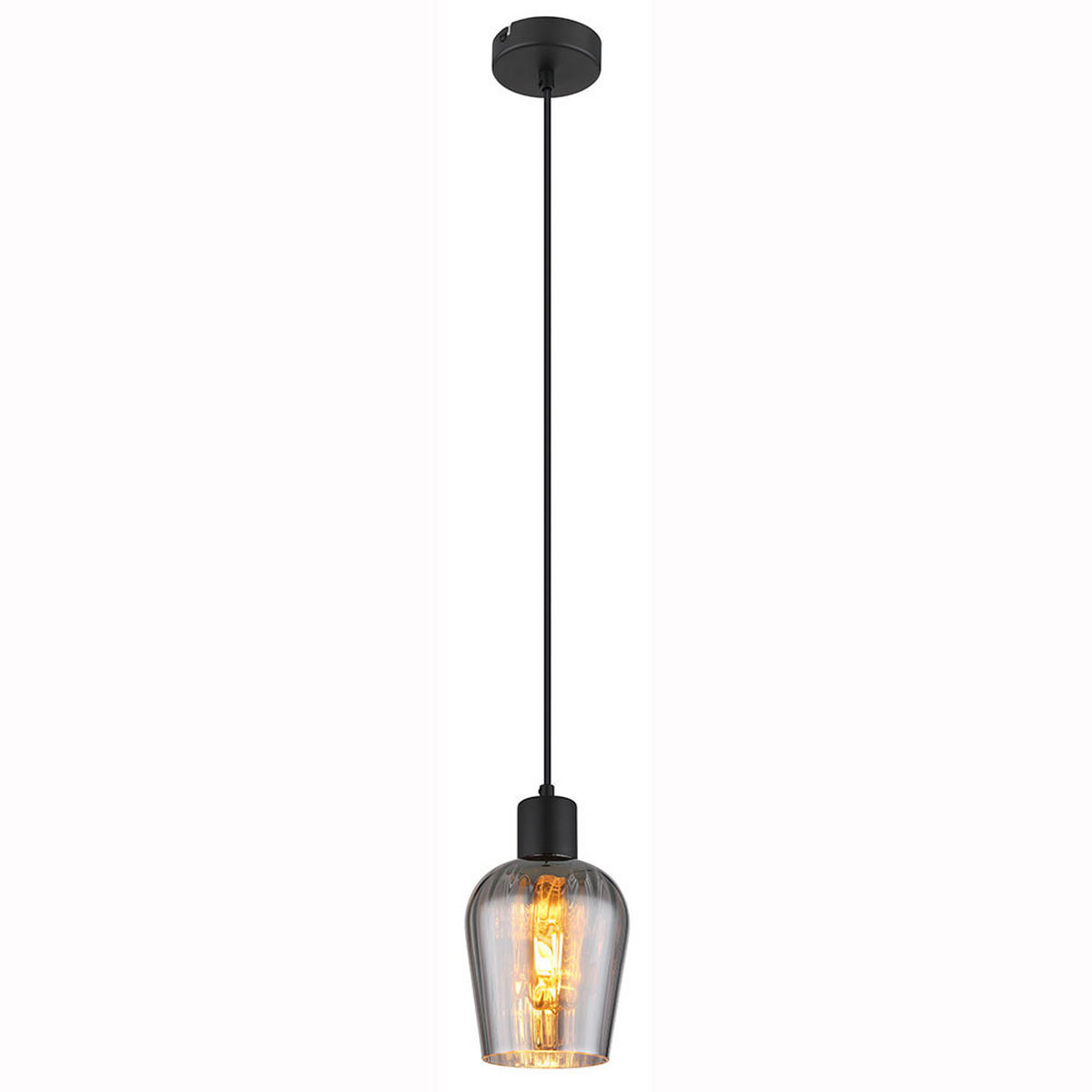HÄNGELEUCHTE Rauchglas Grau - Grau, Glas (13.5/13.5/150cm) - Globo Lighting