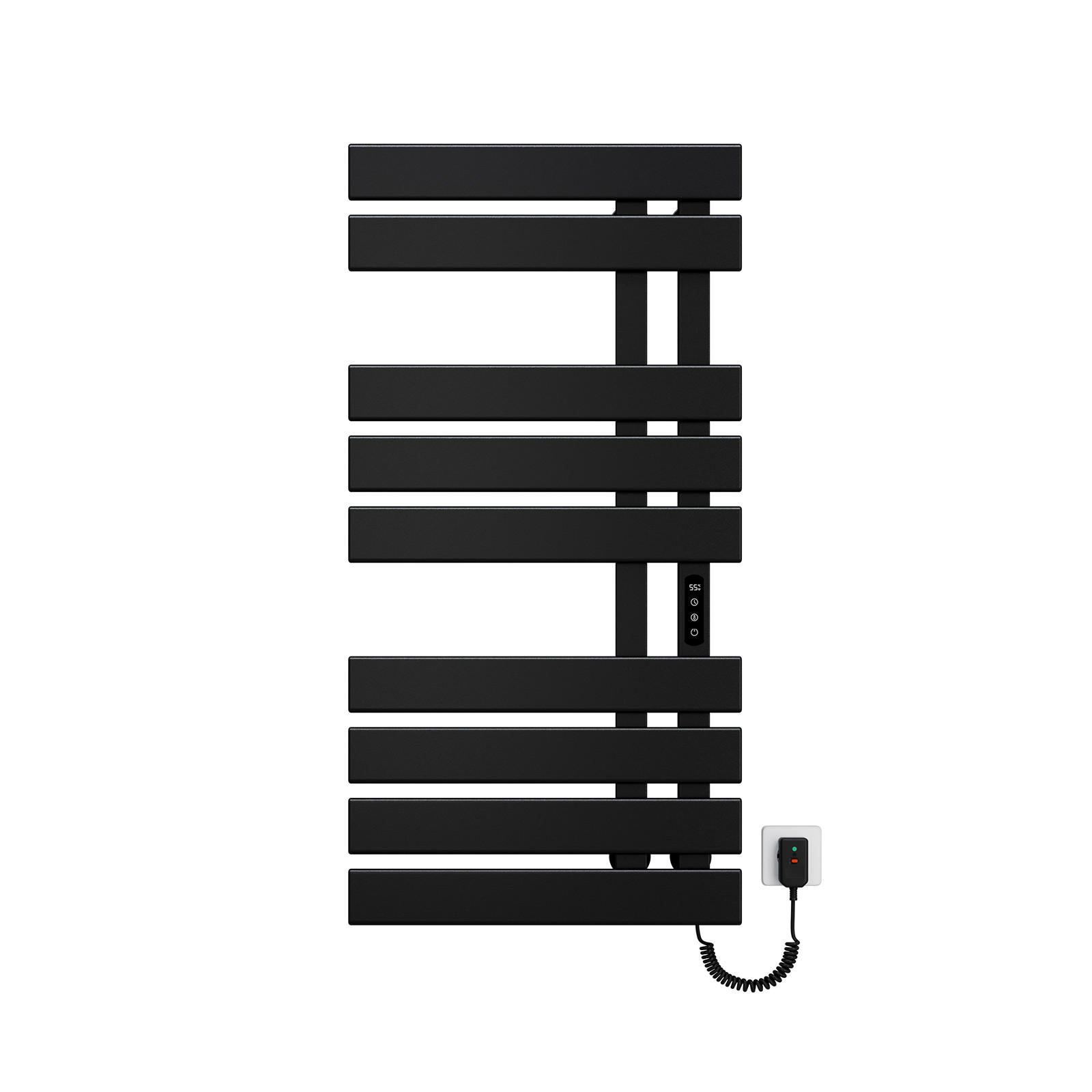 HEIZKÖRPER Elektrisch WLAN Thermostat Schwarz Rechtsanschluss 100/50 cm - Schwarz, Metall (50/100/11cm) - EMKE