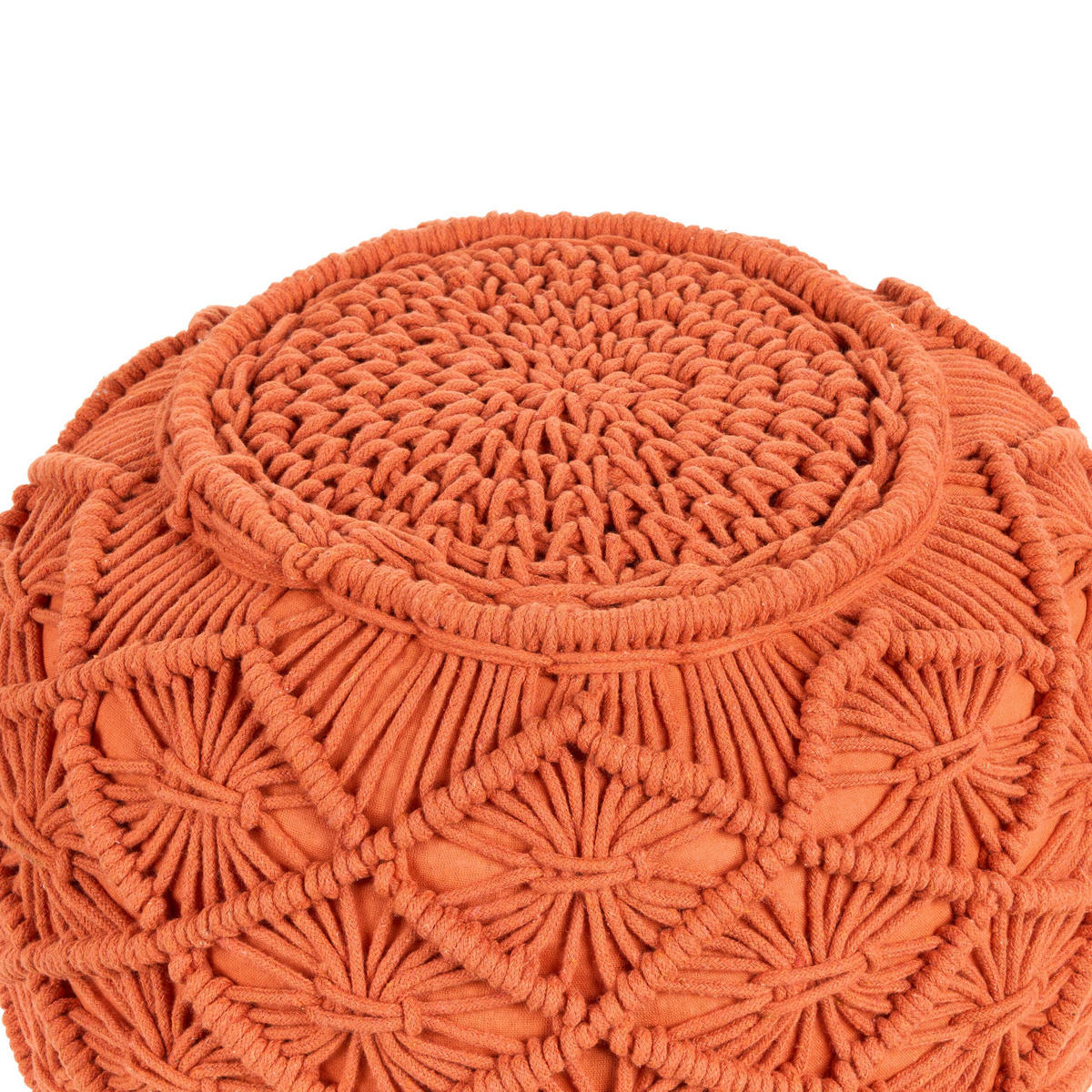 POUF Berkane 40/40/40 cm - Orange, Naturmaterialien/Textil (40/40/40cm) - Beliani