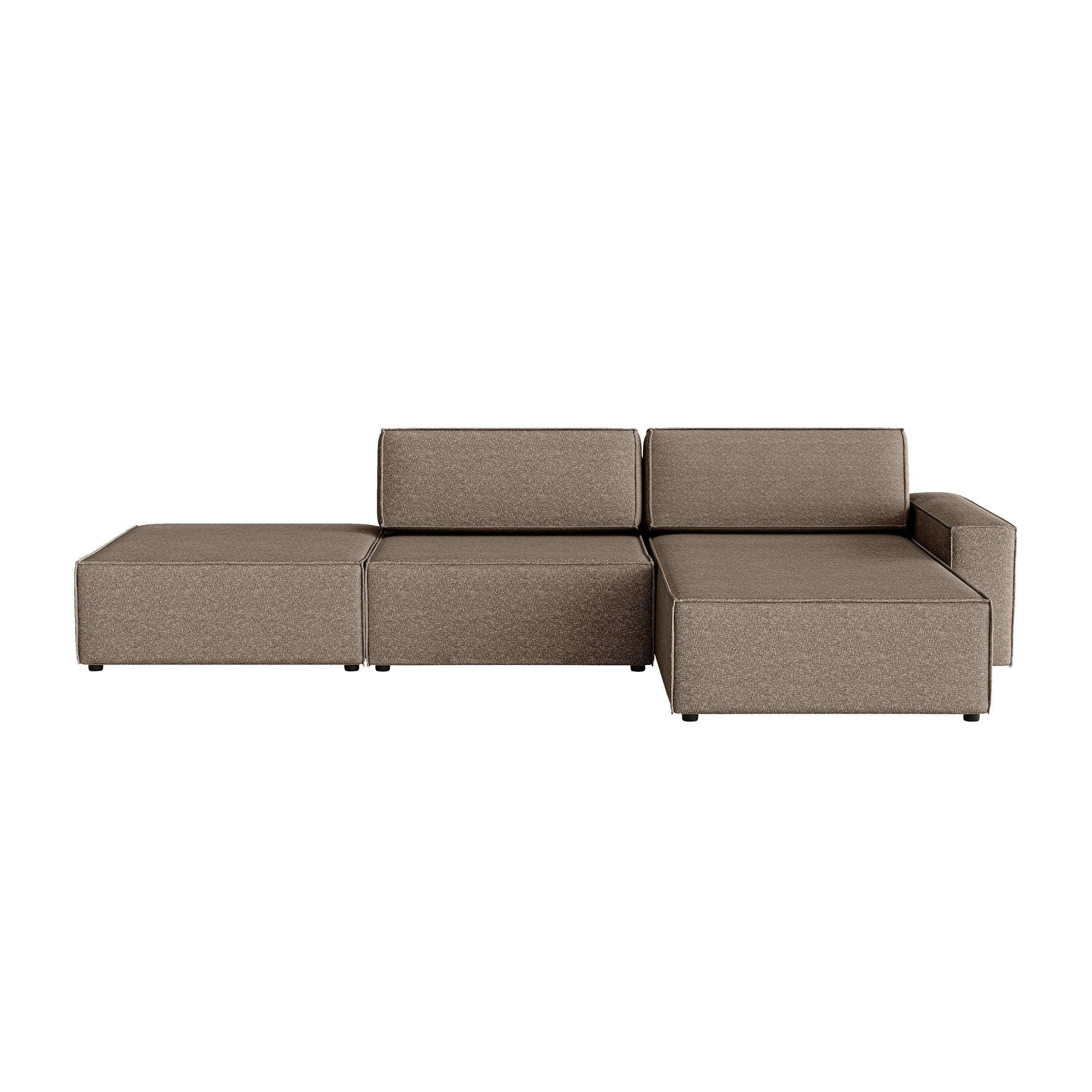 Fedve Ecksofa Braun 323x185 cm