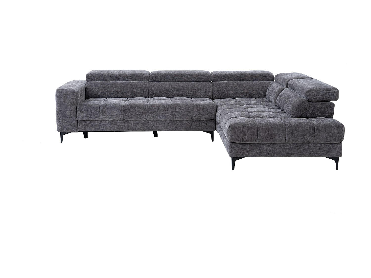 RELAXSOFA - 5 Personen - Stoff - Anthrazitgrau - - Anthrazit, Textil (298/75/211.5cm) - Vente-Unique