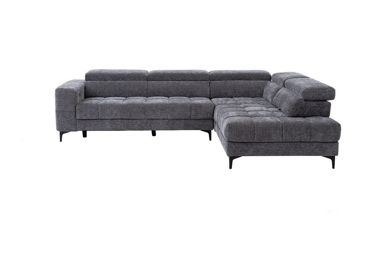ECKRELAXSOFA elektrisch - Ecke rechts - mit ausziehbarer Sitzfläche - Stoff - Anthrazit - MONISO - Anthrazit, Textil (298/211.5cm) - Vente-Unique