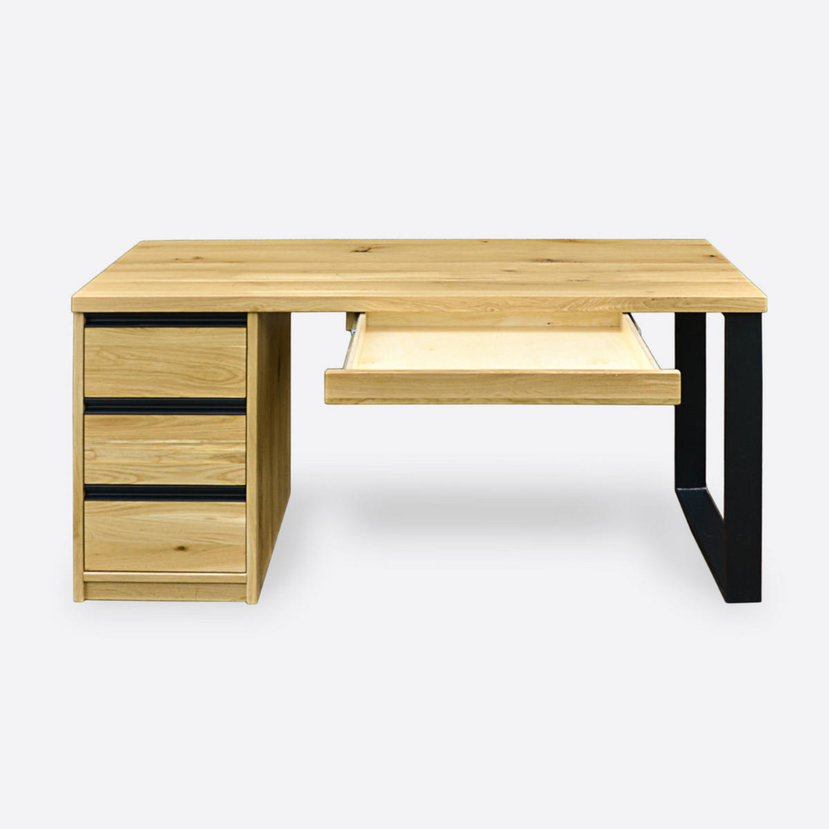 COMPUTERTISCH mit Schubladen aus Massivholz fürs Büro CAMERON - Eichefarben, Holz (60/150/75cm) - Rawood Furniture