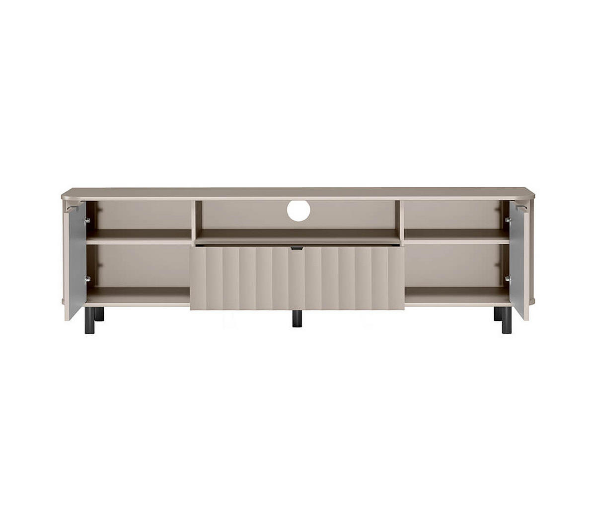 TV-LOWBOARD NOVADO-5 Greige - Greige, Holzwerkstoff (196/57/40.5cm)