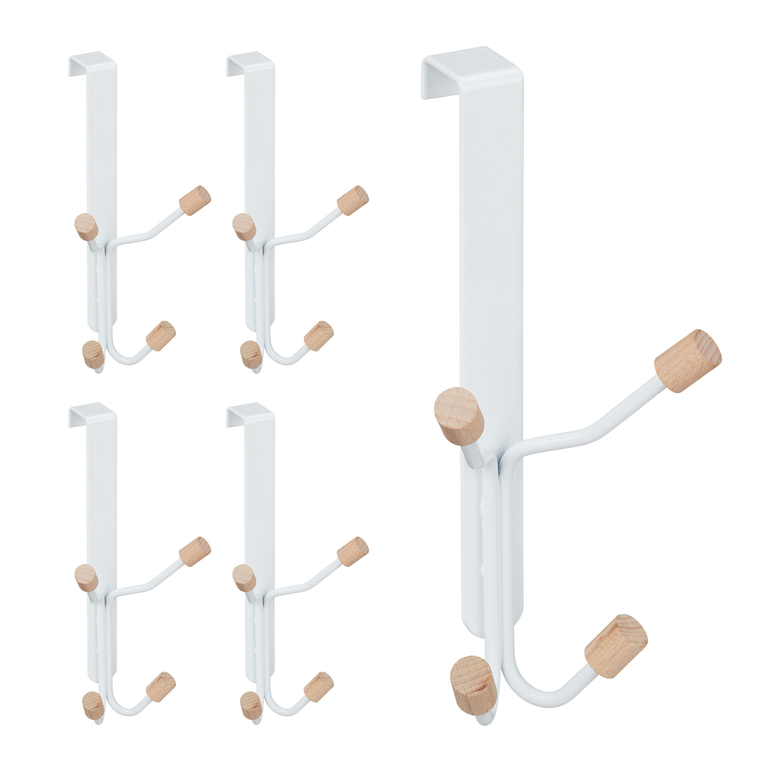 DÖRRKROK Vit natur 5-pack 4-krokar 19/9/8 cm