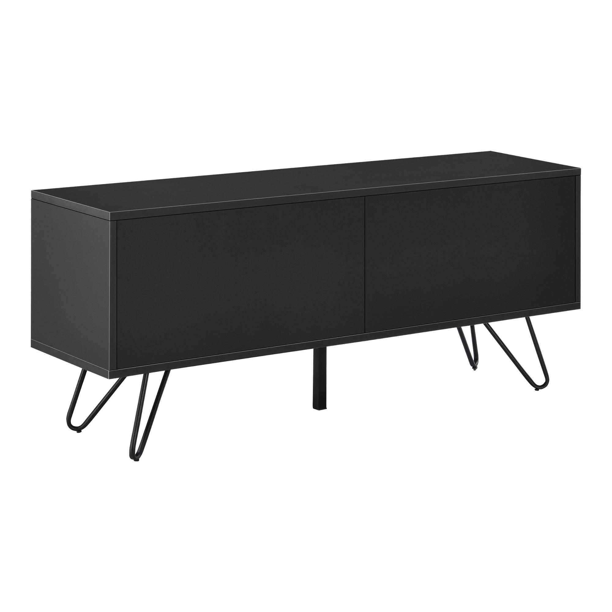 LOWBOARD Bollebygd - Schwarz, Holzwerkstoff/Metall (110/46.5/30cm) - [en.casa]