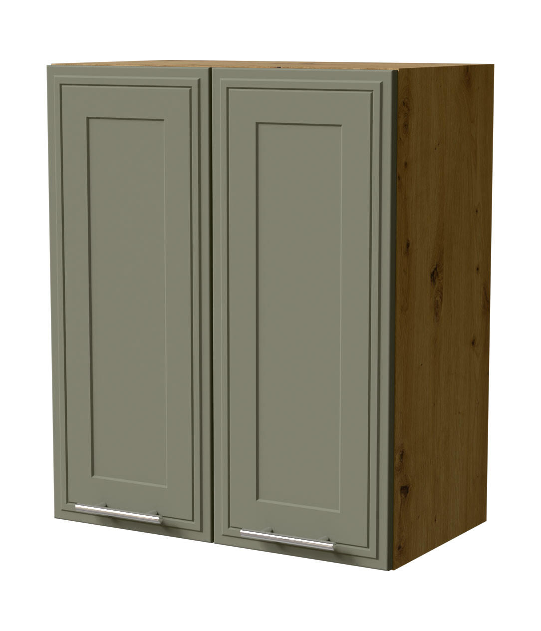 HÄNGESCHRANK Salo W3/60 Eiche Artisan / Reed Green Matt 60 / 32,5 / 72cm - Eiche Artisan/Grün, Holz/Holzwerkstoff (60/72/32.5cm) - Feldmann-Wohnen