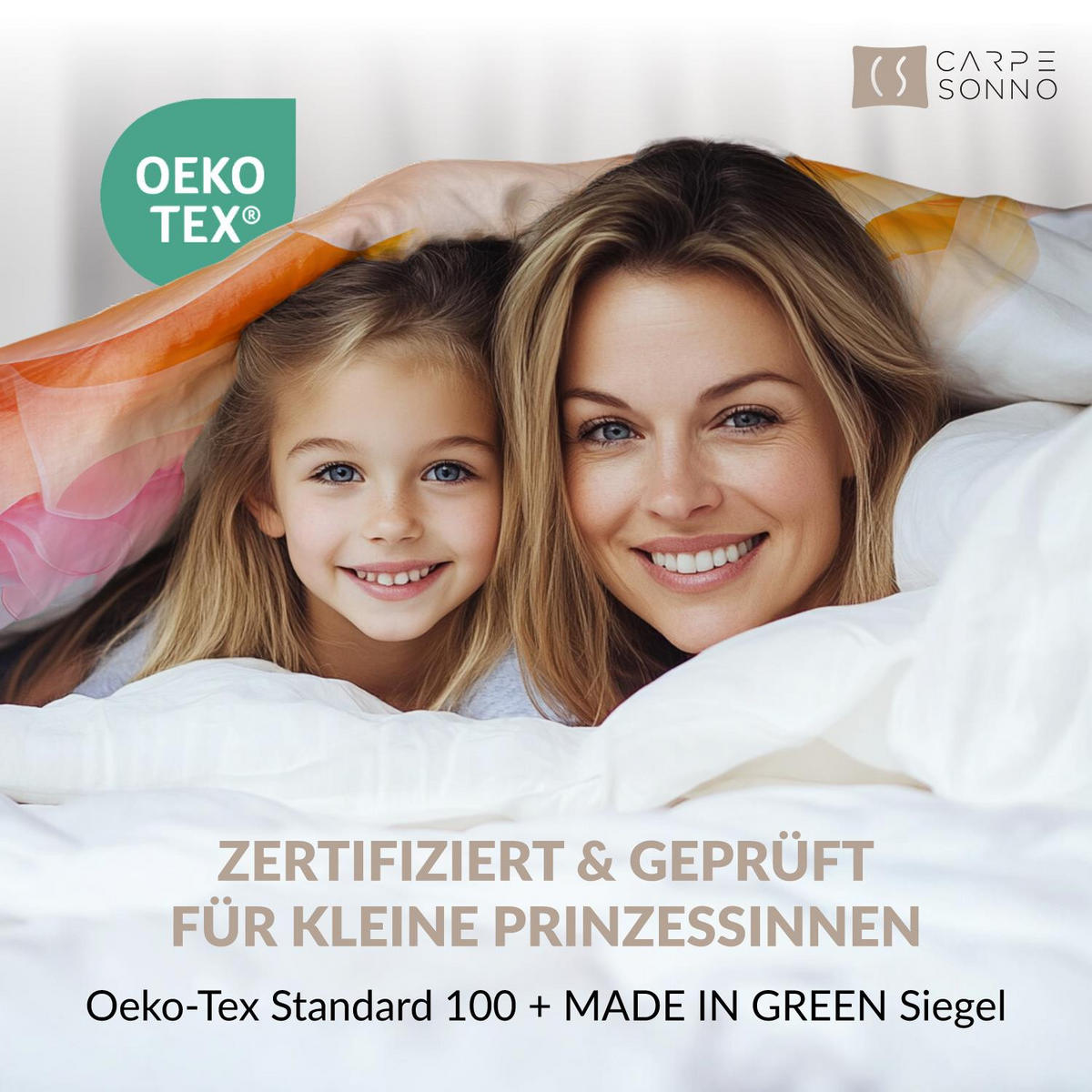 KINDERBETTWÄSCHE 135x200 Prinzessin aus 100% Baumwolle - Dein Gesicht vervollständigt das Design der Kinder Bettwäsche - Weiß, Textil (135/200cm) - Carpe Sonno
