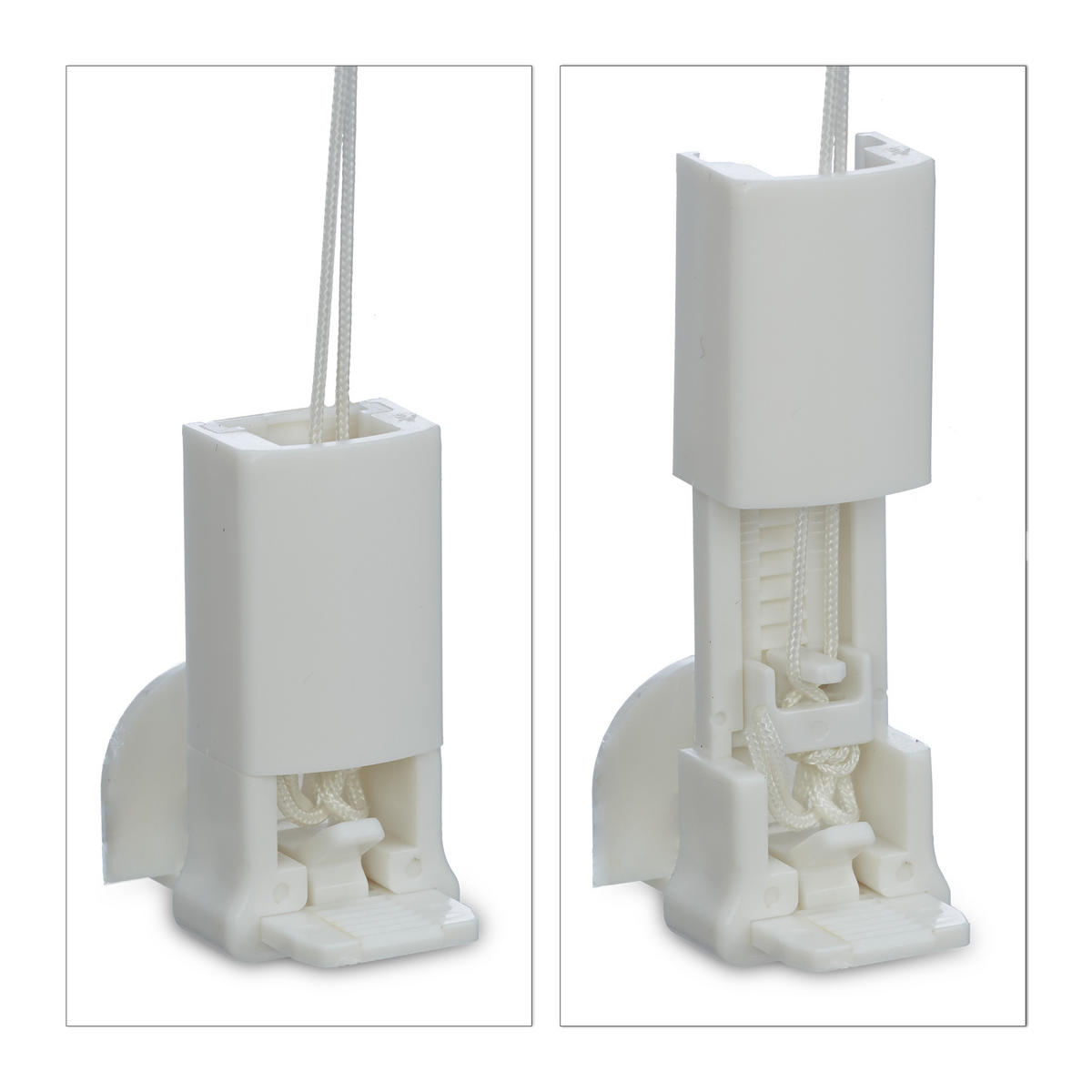 PLISSEE - Weiß, Kunststoff/Textil (90/130/2cm) - Relaxdays