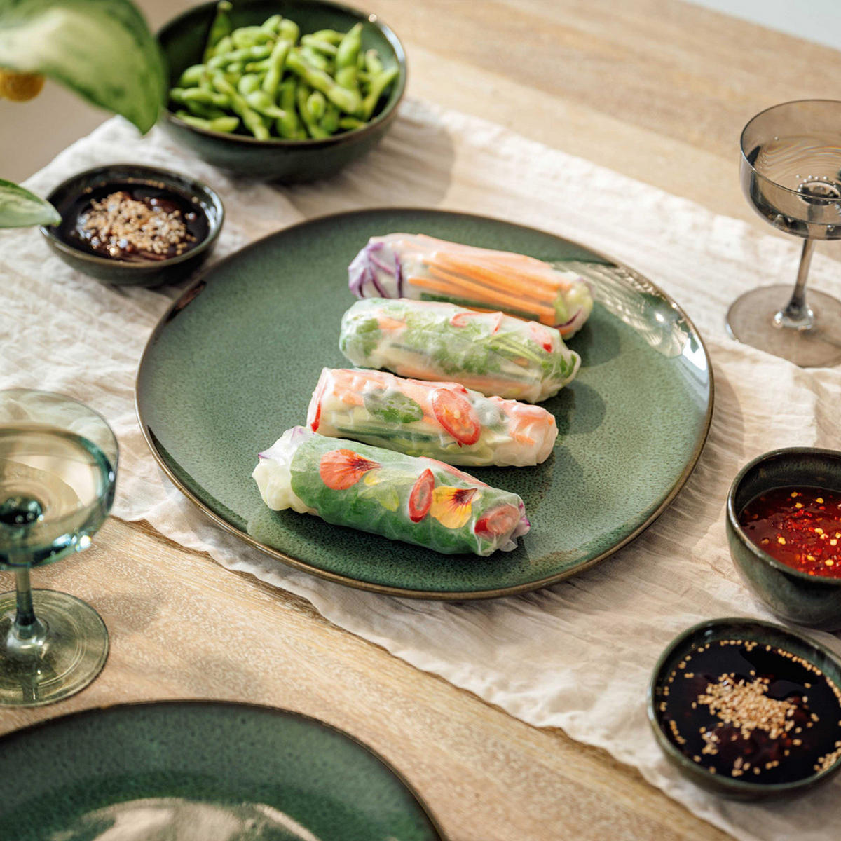 SERVIERPLATTEN Lave Vert ø 32 cm 4er Set - Grün, Keramik (31.8/2.8/31.8cm) - like.Villeroy & Boch