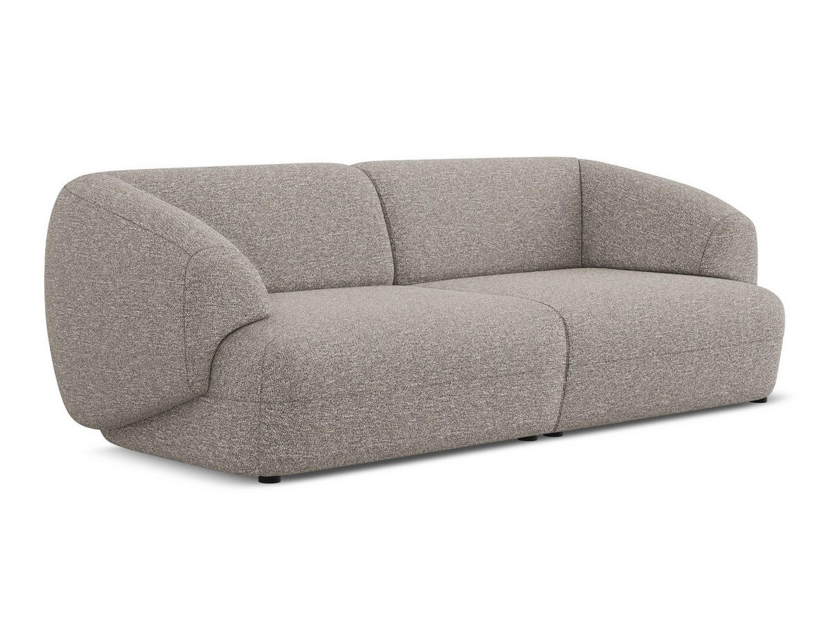 4-SITZER-SOFA Strukturstoff Stoff Beige - Greige/Beige, Kunststoff/Textil (232/81/98cm) - Makamii