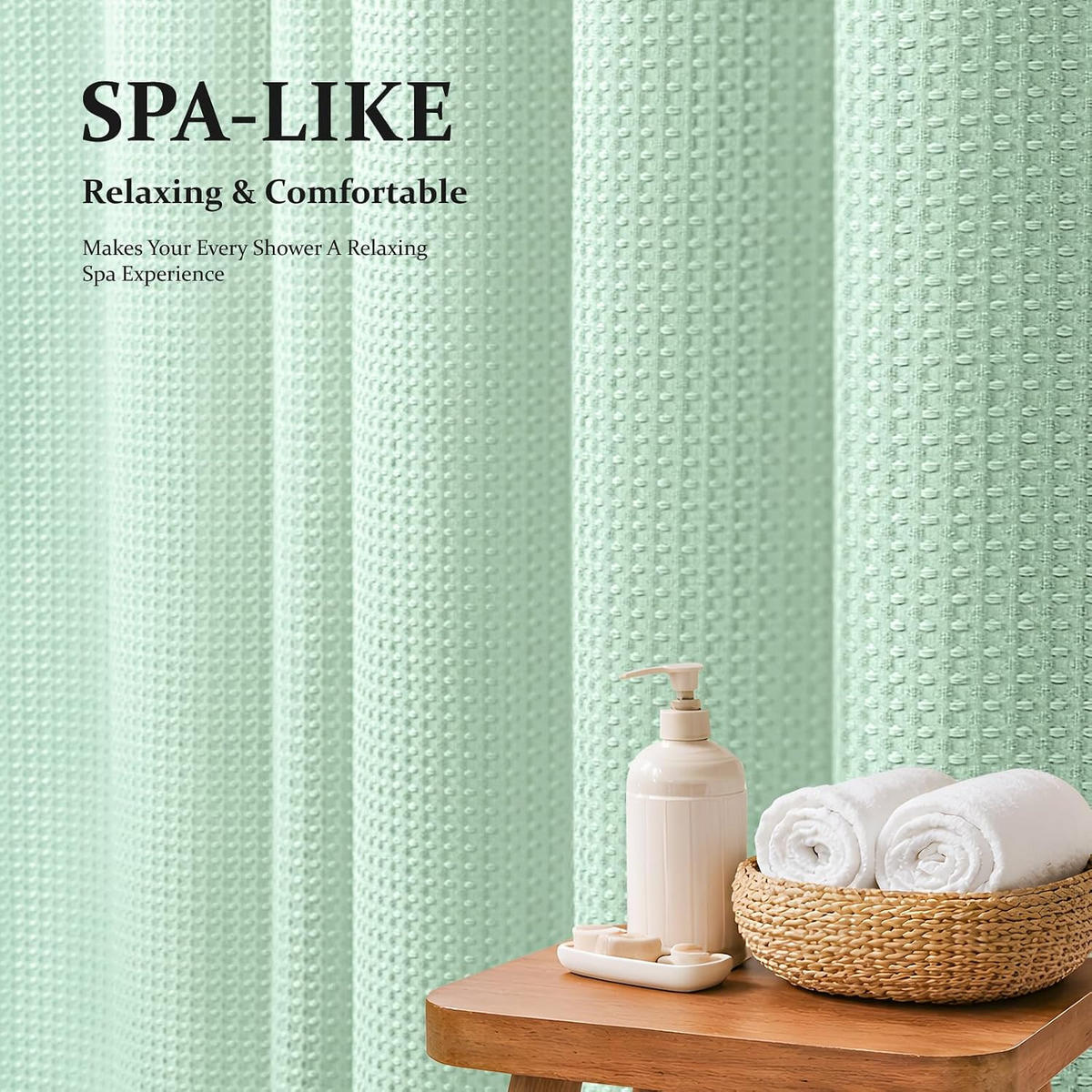DUSCHVORHANG 150 cm x 180 cm Minzgrün - Mintgrün, Textil (180/150cm) - Vallsero