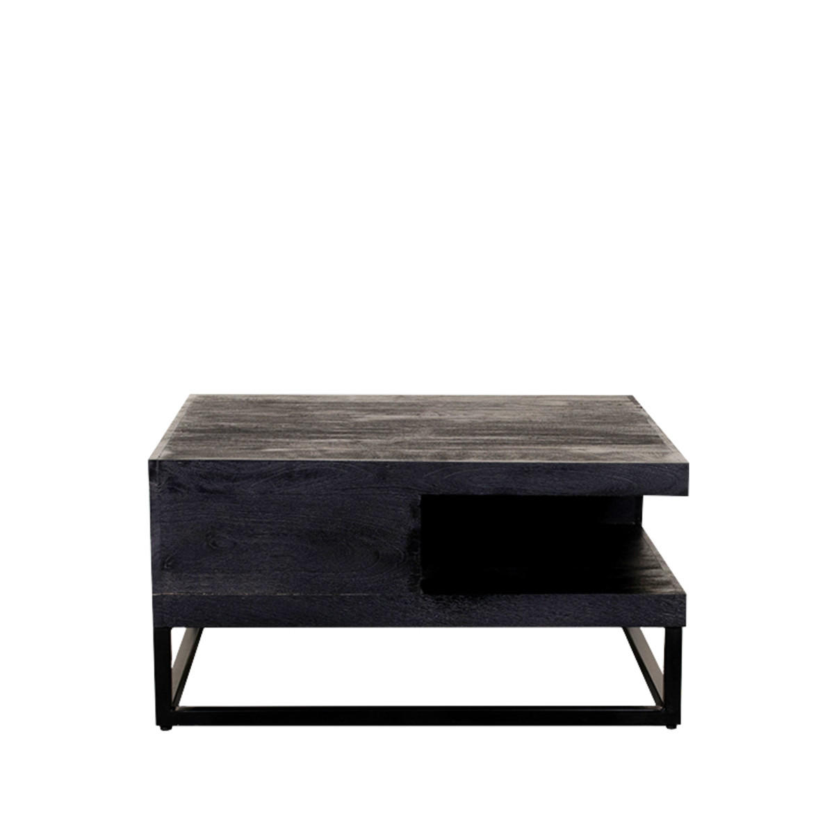 COUCHTISCH Cube Schwarz 80/80/40 cm - Schwarz, Holz (80/80/40cm) - LABEL51