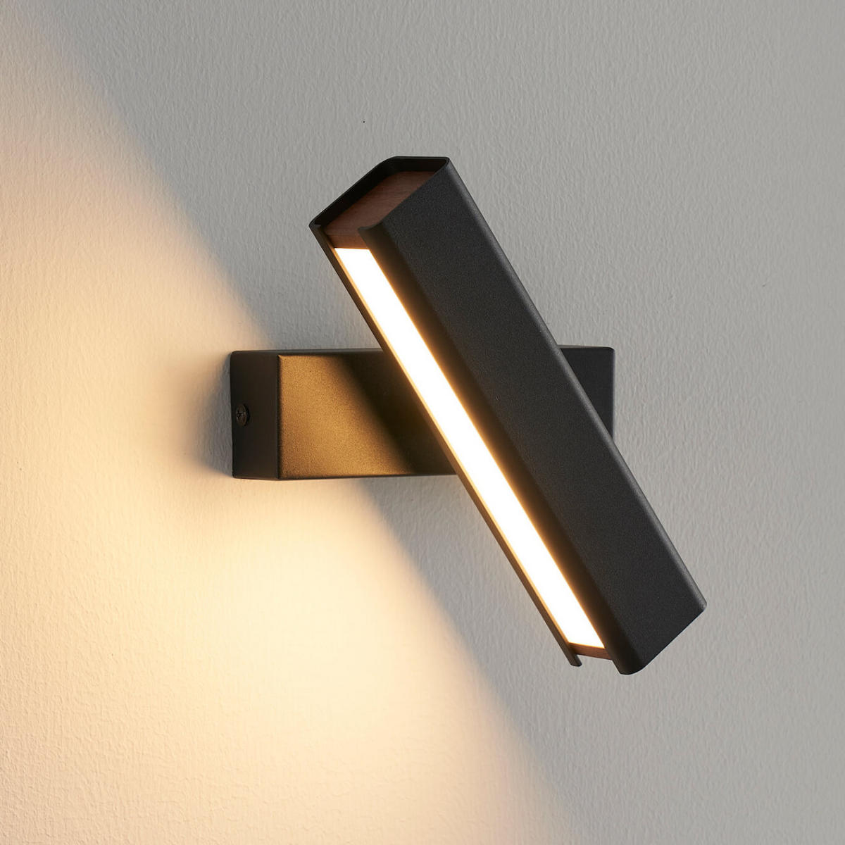 WANDLEUCHTE Salvi, Schwarz, 20cm - Schwarz, Metall (10/4.5/20cm) - KOSILUM