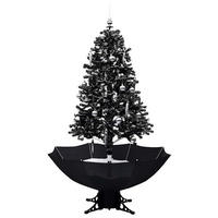 WEIHNACHTSBAUM Schneiender Mit Schirmfuss Schwarz 170 Cm Pvc - Schwarz, Kunststoff (170cm) - vidaXL