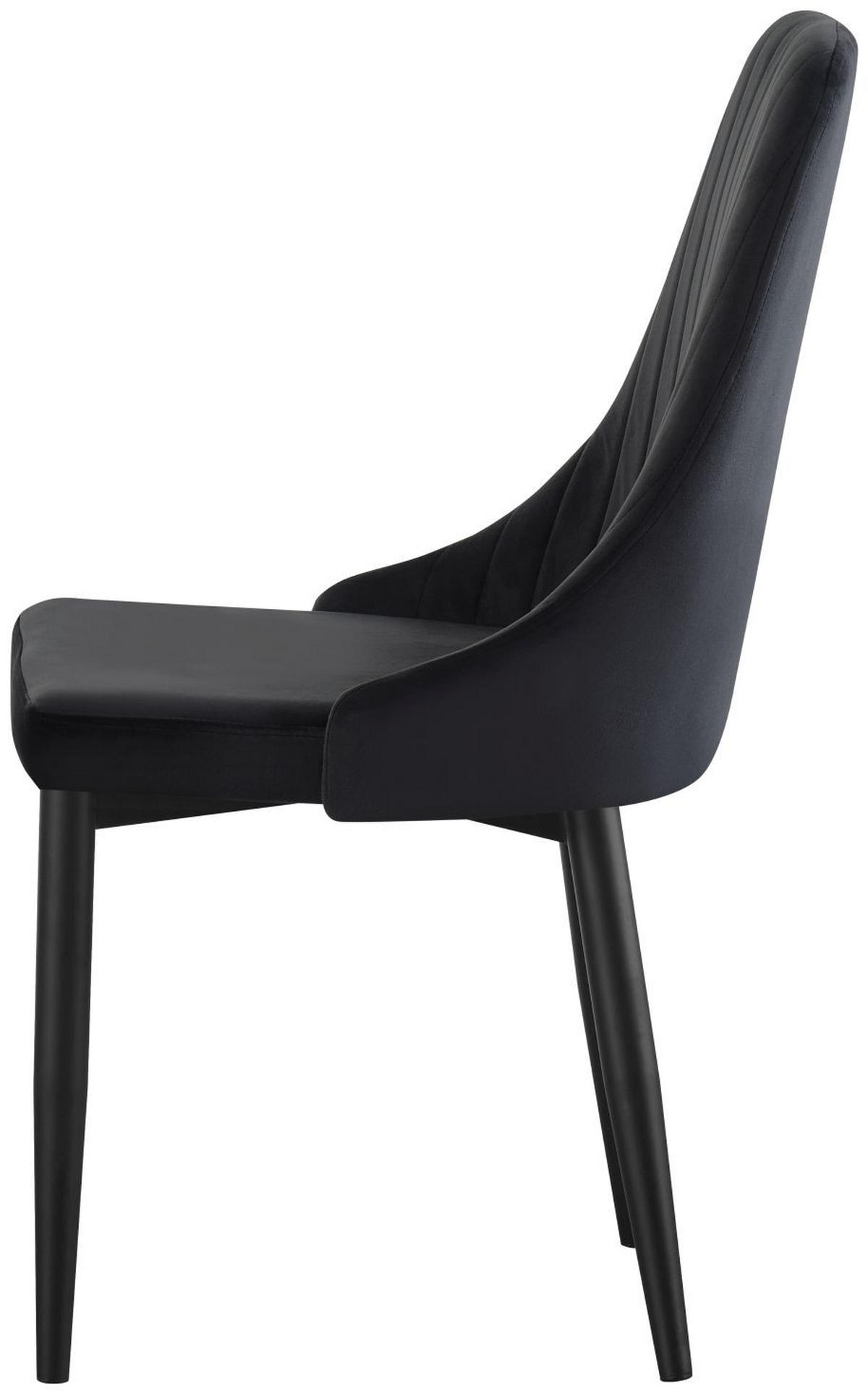 STUHL Claudia anthrazit 2er Set - Anthrazit/Schwarz, Textil/Metall (44/88/58cm) - Xonox