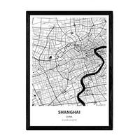 POSTER Shanghai - China A3 Rahmenlos - Klar, Papier (29.7/5/42cm) - Nacnic