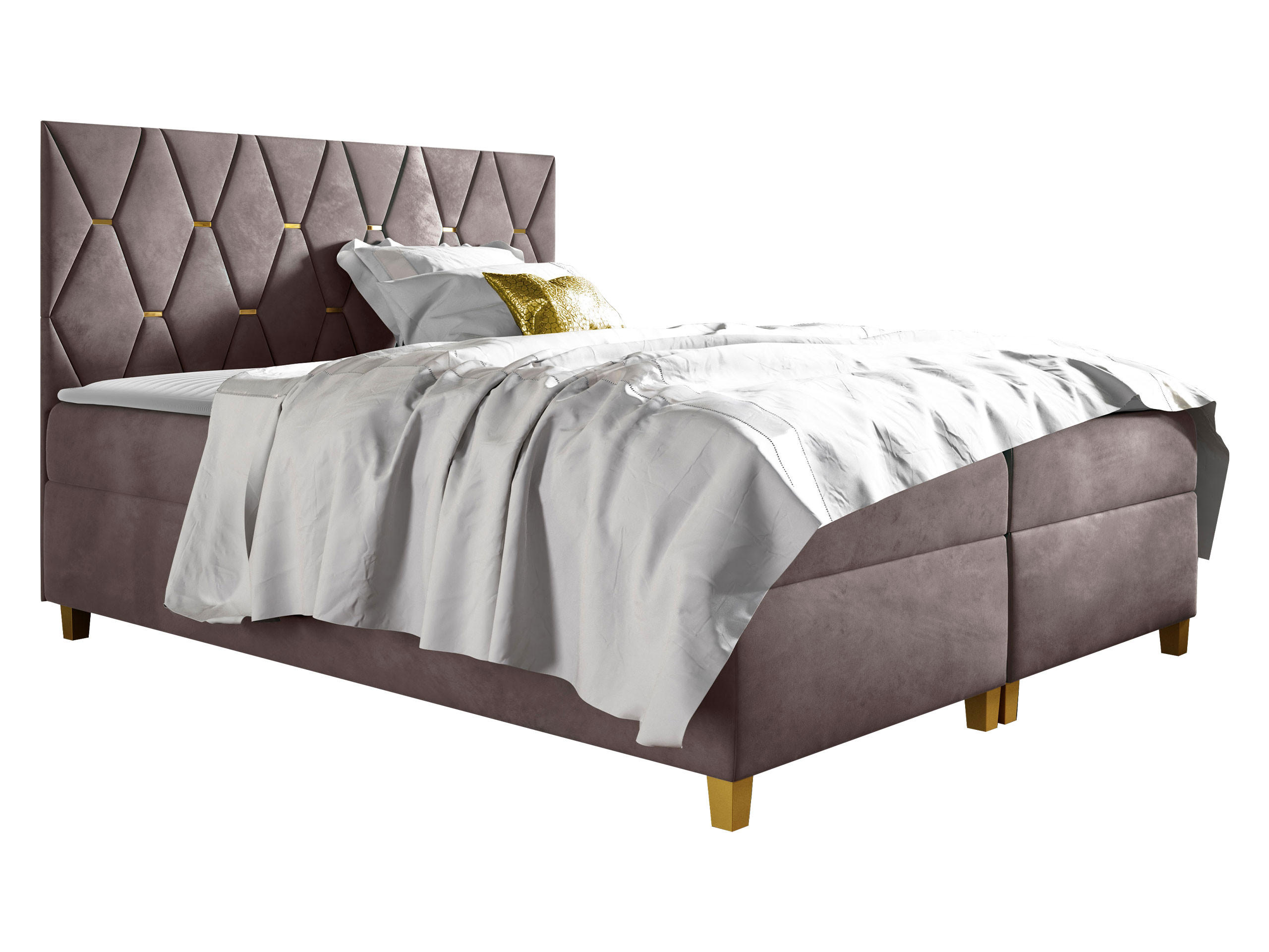 BOXBETT Inez - Violett, Holz (180/200cm) - MIRJAN24