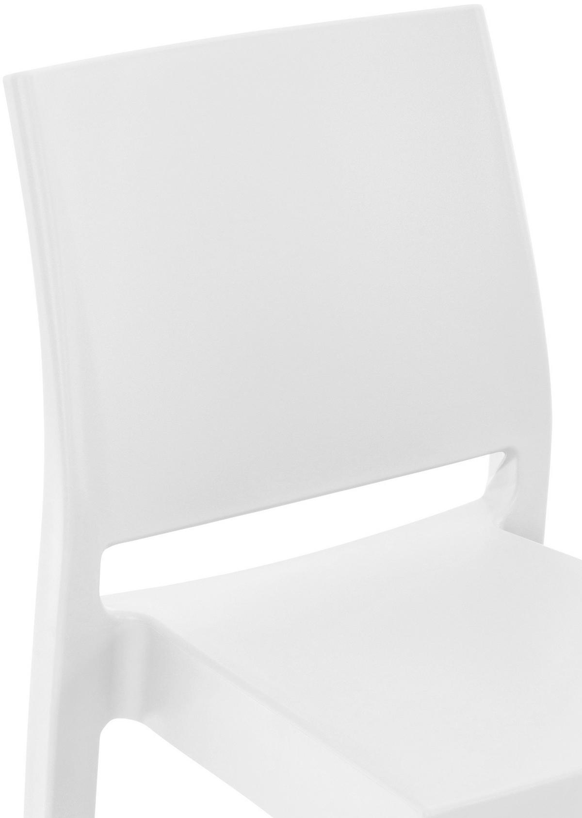 BARHOCKER 2er Set Kunststoff weiß - Weiß, Kunststoff (45/105/51cm) - CLP