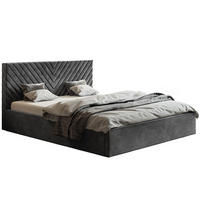 BETT Grau OLDO 8 Mit Bettkasten Stoff Jasmine 96 Grafit 180x200 cm - Graphitfarben, Textil (180/200cm) - Sepro Meble