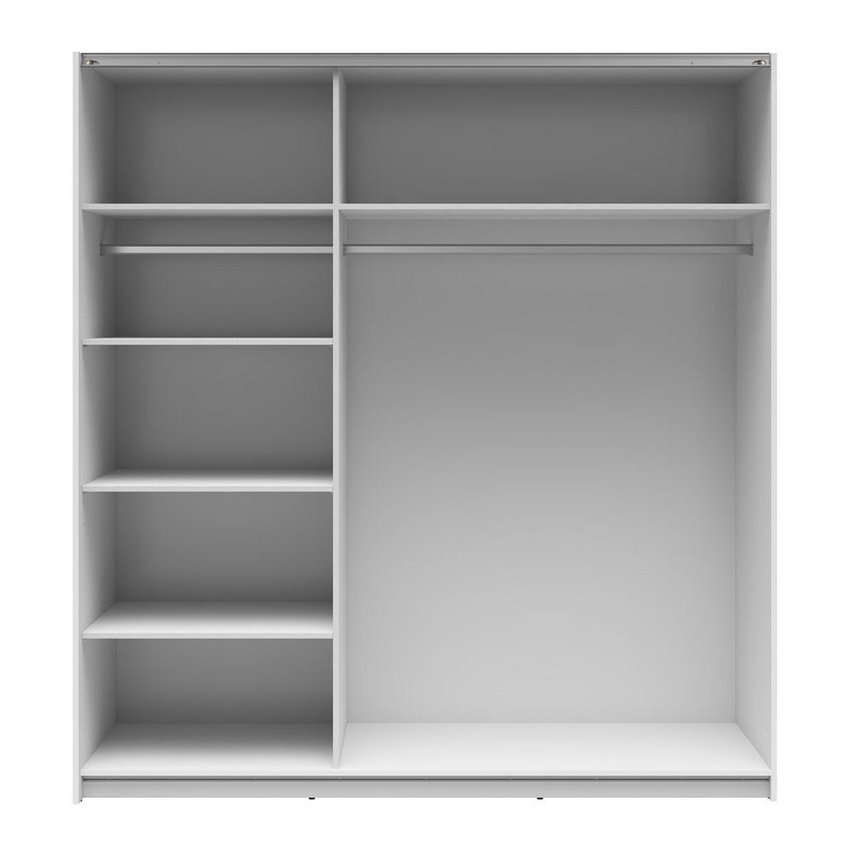 SCHWEBETÜRENSCHRANK Tetrix Eiche Sonoma 183 / 60 / 195,5cm - Eichefarben/Braun, Holzwerkstoff (183/196/60cm) - Feldmann-Wohnen