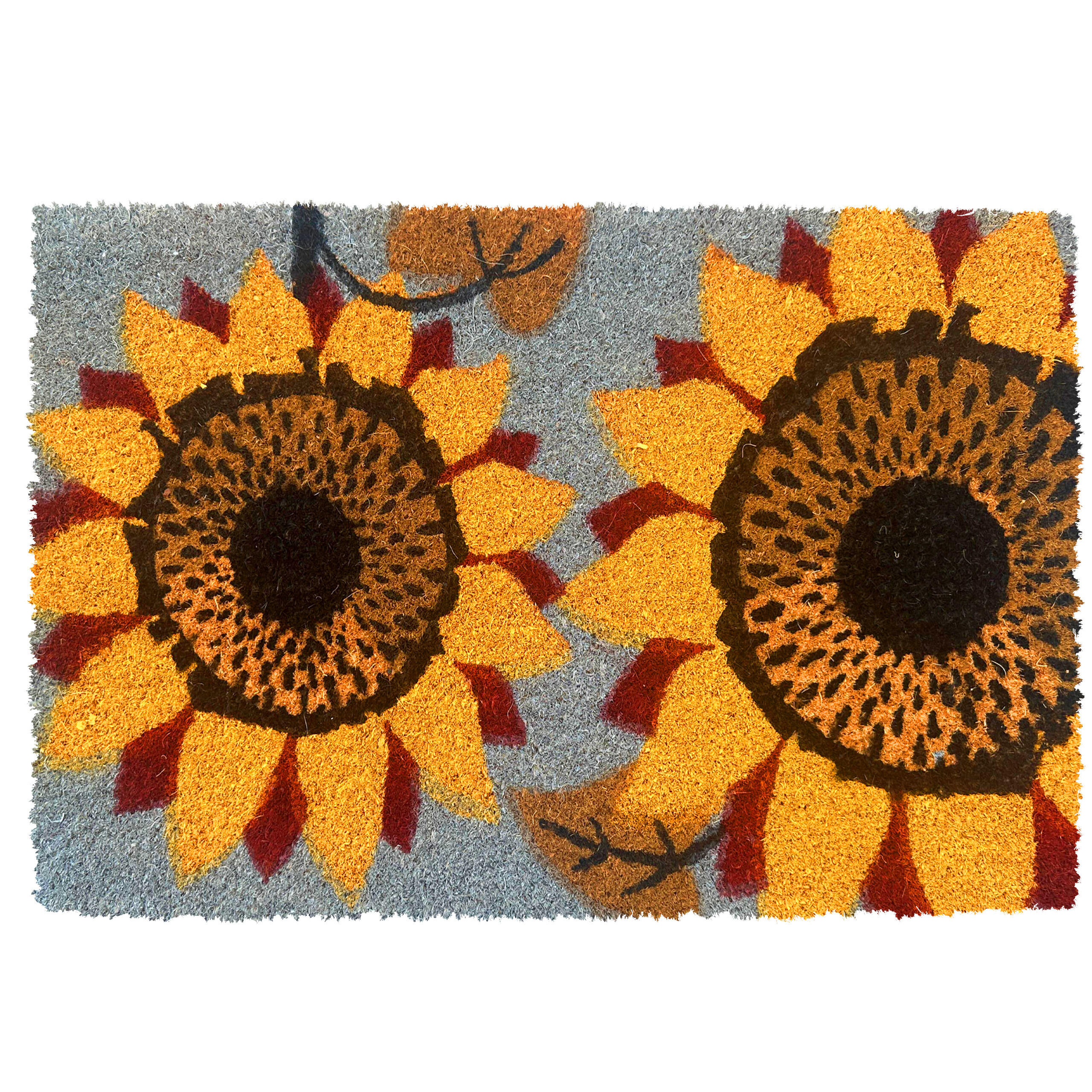 Relaxdays ROHOŽKA Přírodní kokos protiskluzová rostlinný motiv 60x40 cm
