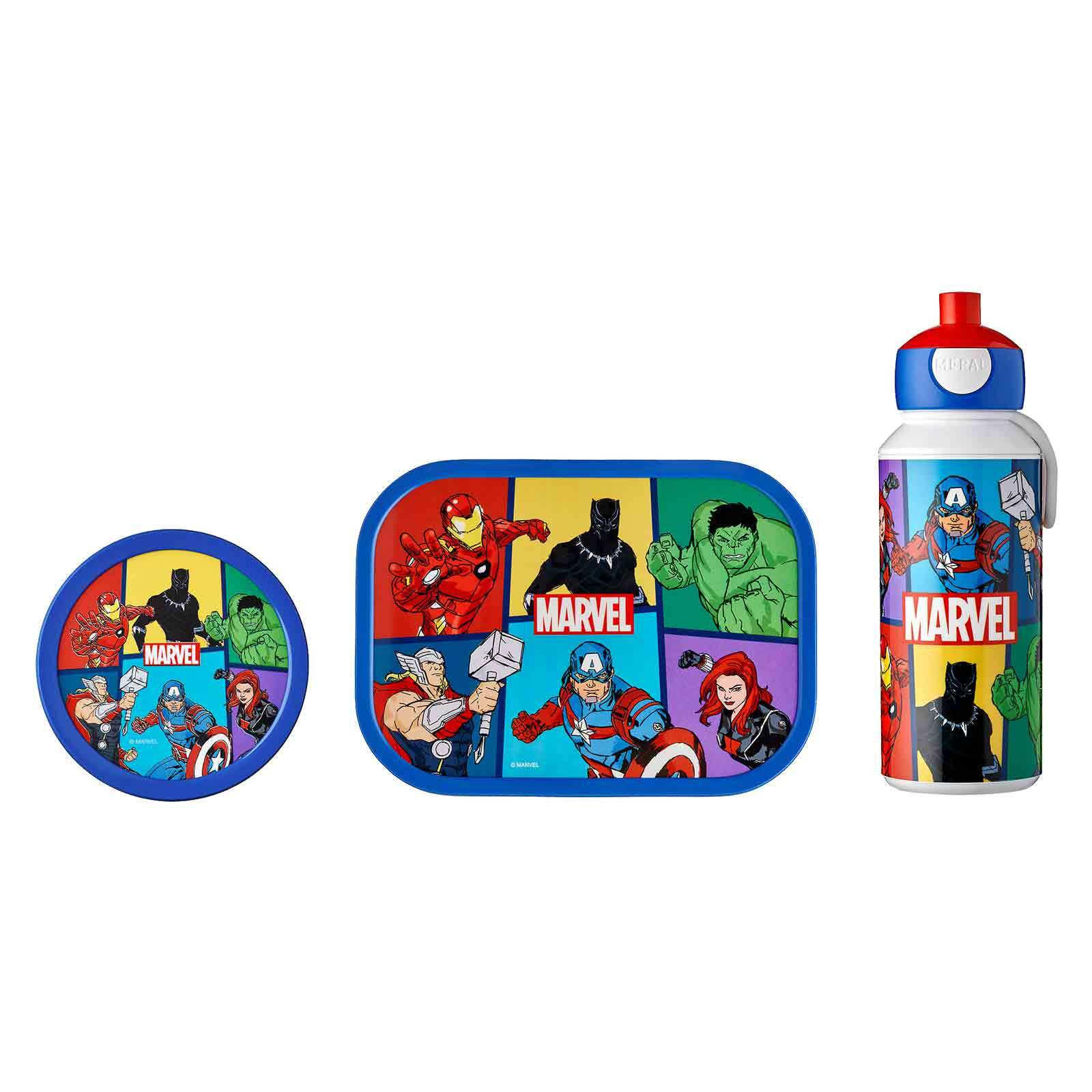 LUNCHSET Campus Avengers 3er Set - Rot/Multicolor, Kunststoff (1/1/1cm) - Mepal